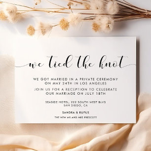 We tied the knot Elegant announcement