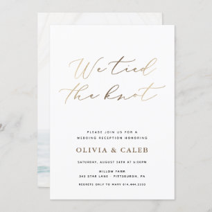 We tied the Knot Elopement Celebration Invitation