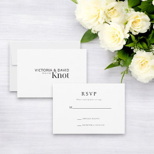 We Tied The Knot Elopement / Wedding Reception RSVP Card