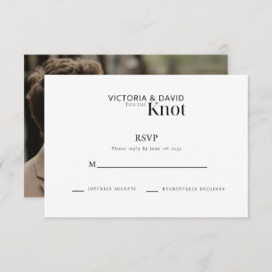 We Tied The Knot Elopement / Wedding Reception RSVP Card