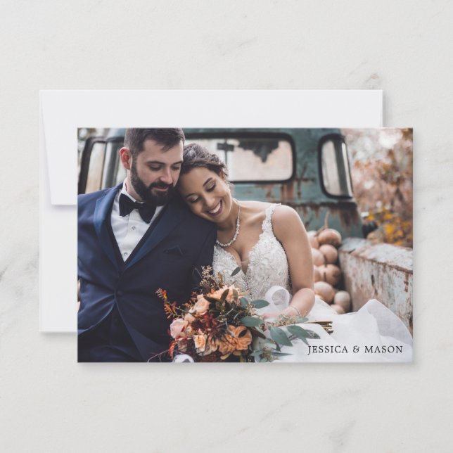 We Tied The Knot Invite Eloped Announcement Photo (Front)