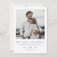 We Tied the Knot Modern Photo Elopement Wedding 
