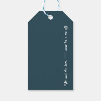 'We Tied The Knot - Now Let's Tee Off'' Wedding Gift Tags