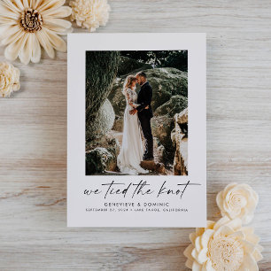 We Tied the Knot Photo Elopement/Wedding Announcement