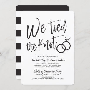 We Tied the Knot   Script   Post Wedding Party Invitation