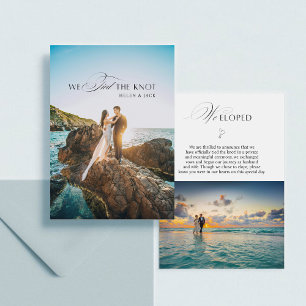 We Tied The Knot Summer Wedding  2 Photos Announcement