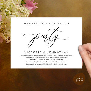 We Tied The Knot, Wedding Elopement Dinner Party Invitation