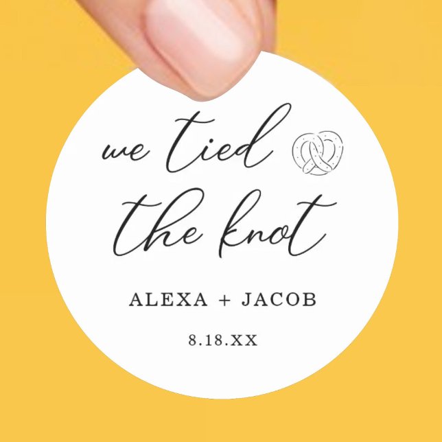 We Tied the Knot Wedding Favour Label / Sticker (Creator Uploaded)
