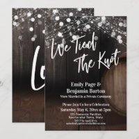 We Tied the Knot Wine Barrel and Lights