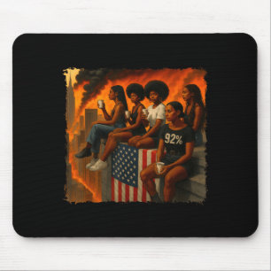 We Told Yall 92% Afro Women Girls 92 Percent Black Mouse Pad