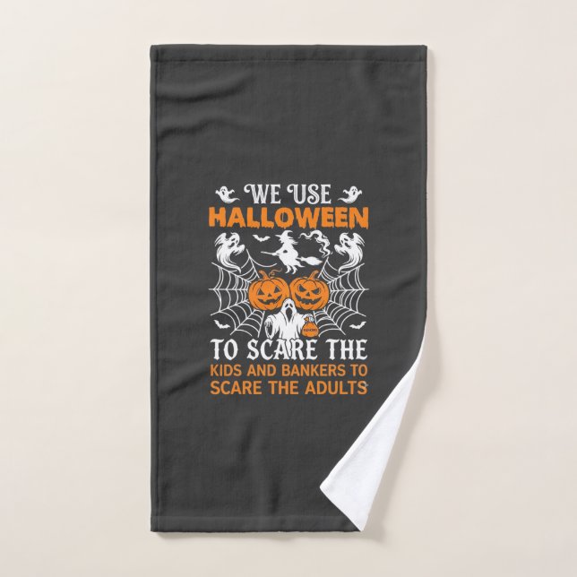 We Use Halloween Scare Ghost Pumpkins Witch Spider Hand Towel (Hand Towel)