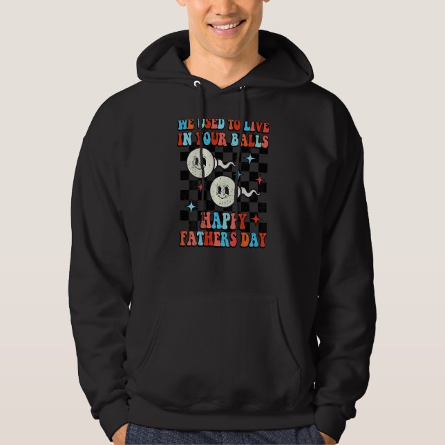 We Used To Live In Your Balls Boy Girl Fathers Day Hoodie (Front)