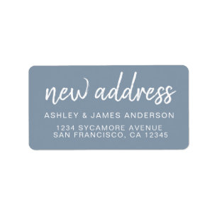 We’ve Moved Ashley Blue New Address Label