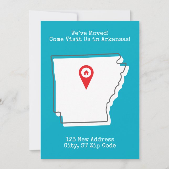 We’ve Moved Come Visit Us in Arkansas Announcement (Front)