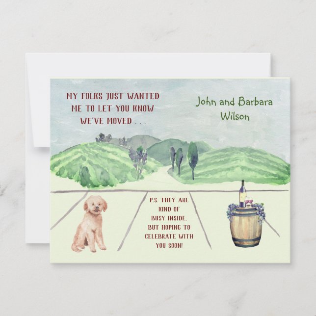 WE’VE MOVED FUN FAMILY DOG ANNOUNCES MOVE ANNOUNCEMENT (Front)