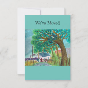 We’ve Moved Irish Farmhouse  RSVP Card
