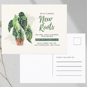We’ve Moved Planted New Roots Moving Announcement Postcard