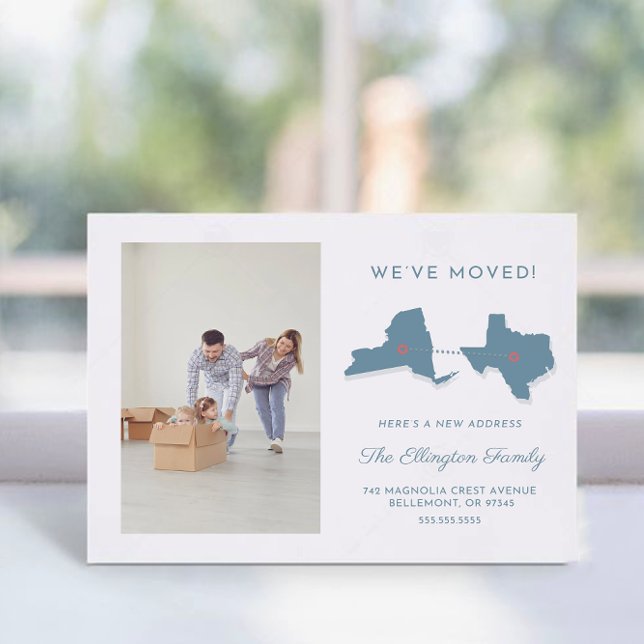 We’ve Moved State Modern Minimalist Moving Announcement Postcard (Creator Uploaded)