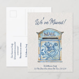 We’ve Moved Watercolor Mail Moving Announcement  Postcard