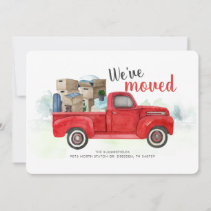 We’ve Moved Watercolor Modern Moving Announcement