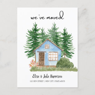 We’ve Moved Watercolor New Home Postcard