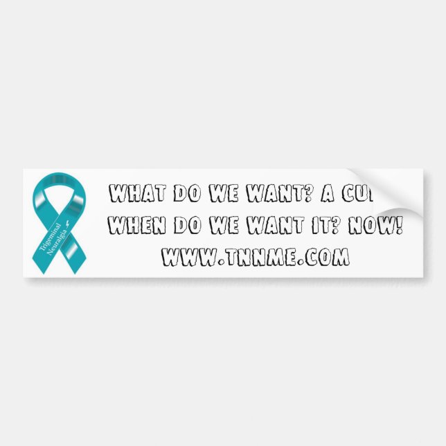 We want a cure bumper sticker... sticker (Front)