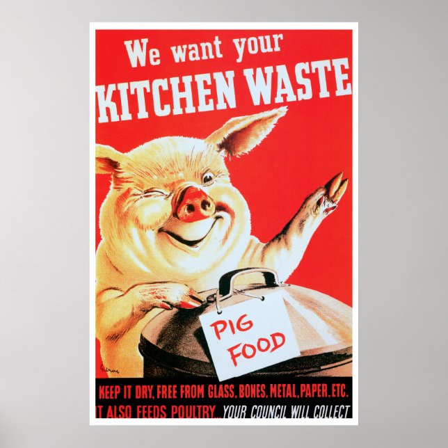 We Want Your Kitchen Waste Poster (Front)