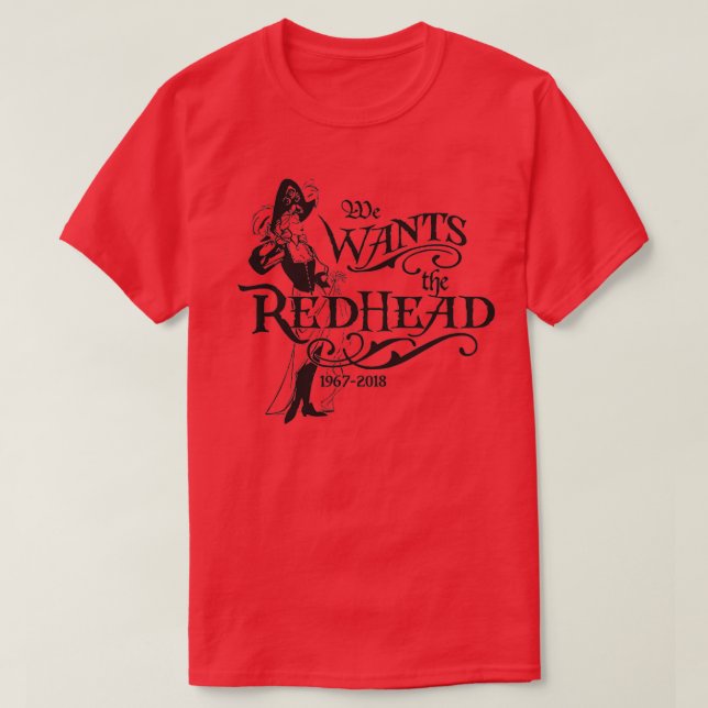 We Wants The Redhead Caribbean Pirates Shirt Comme (Design Front)