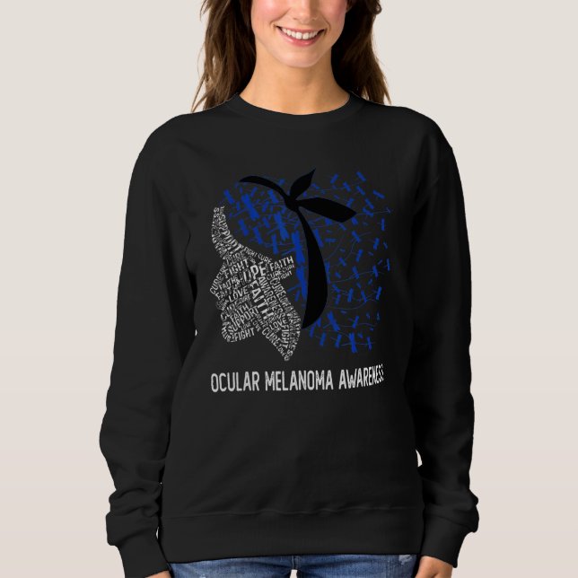 We Wear Black & Navy For Ocular Melanoma Awareness Sweatshirt (Front)