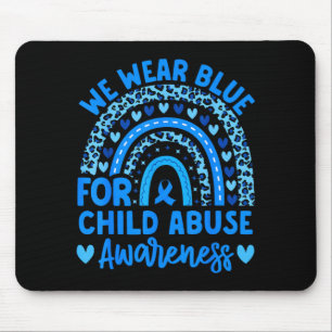 We Wear Blue Child Prevention Child Awareness Mouse Pad