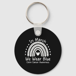 We Wear Blue Colon Cancer Awareness Colourectal Ca Key Ring