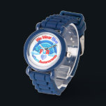 We wear Blue for Autism Awareness  Watch<br><div class="desc">Show love, pride, and support with this beautifully designed Autism Awareness Watch. Featuring a vibrant blue band and a unique autism-inspired design, this watch blends fashion with purpose, it’s a daily reminder of acceptance, understanding, and the beauty of neurodiversity. Crafted for comfort and durability, this watch makes a thoughtful gift...</div>