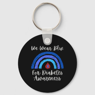 We Wear Blue For Type One Diabetes Awareness Month Key Ring