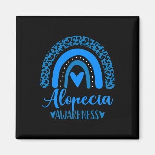 we wear Blue rainbow awsewome for Alopecia Awarene Magnet