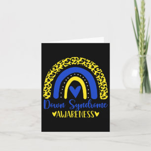 We Wear Blue Yellow Rainbow Awsewome Down Syndrome Card