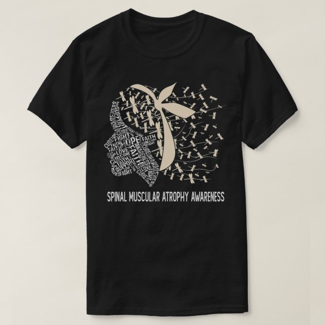 We Wear Cream For Spinal Muscular Atrophy (SMA) Aw T-Shirt (Design Front)