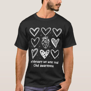 We Wear February Red Chd Awareness Heart T-Shirt
