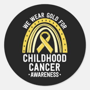We Wear Gold Childhood Cancer Awareness Matching F Classic Round Sticker