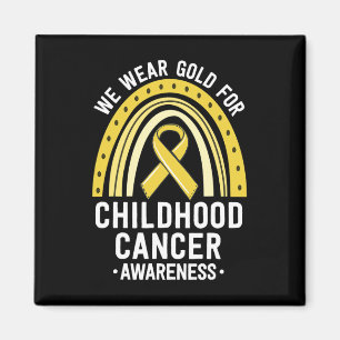 We Wear Gold Childhood Cancer Awareness Matching F Magnet