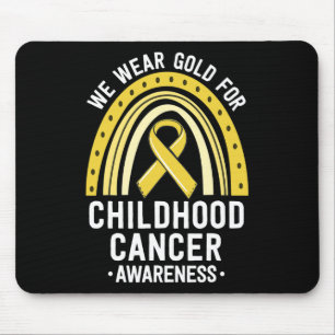We Wear Gold Childhood Cancer Awareness Matching F Mouse Pad