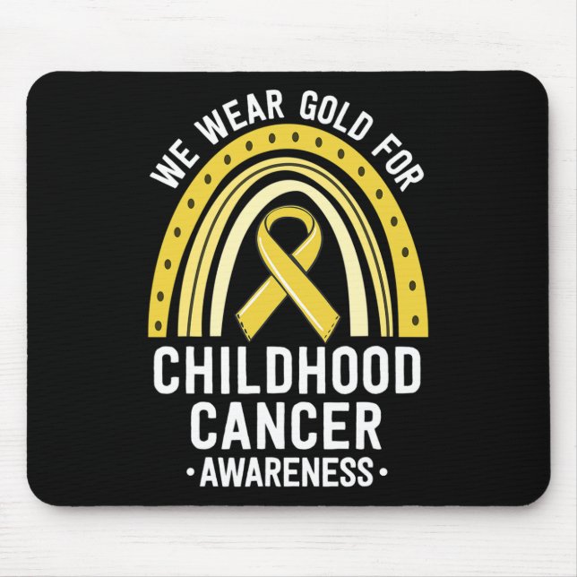 We Wear Gold Childhood Cancer Awareness Matching F Mouse Pad (Front)