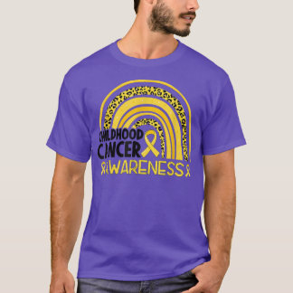 We Wear Gold Leopard Rainbow Childhood Cancer Awar T-Shirt