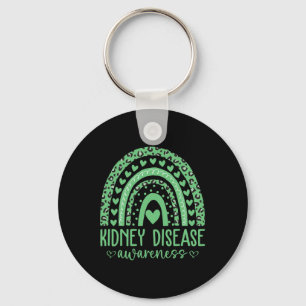 We Wear Green Kidney Disease Awareness Month Leopa Key Ring