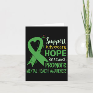 We Wear Green Mental Health Awareness Support Squa Card
