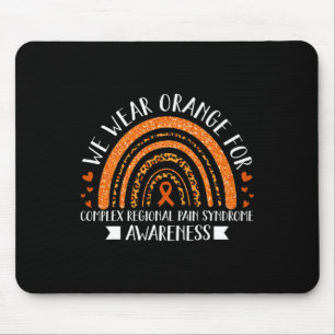We Wear Orange For Crps Awareness Rainbow Gift Mouse Pad