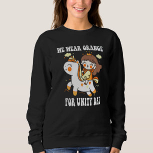 We Wear Orange For unity Day Unicorn UNITY DAY Ora Sweatshirt