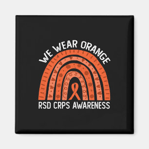 We Wear Orange Rainbow For RSD CRPS Awareness Magnet