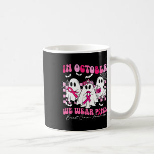We Wear Pink Breast Cancer Awareness Ghost Hallowe Coffee Mug