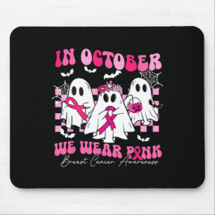 We Wear Pink Breast Cancer Awareness Ghost Hallowe Mouse Pad