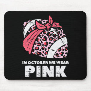 We Wear Pink Football Breast Cancer Awareness Wome Mouse Pad